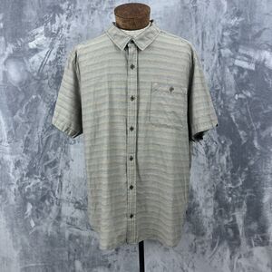 Toad & Co Shirt Men's Size XXL Gray Wonderer Short Sleeve Shirt Button Up